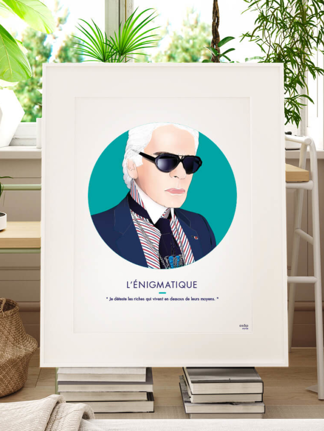 Affiche ASAP Karl Lagerfeld Vert