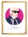 Affiche ASAP Karl Lagerfeld Rose Citation Cadre doré